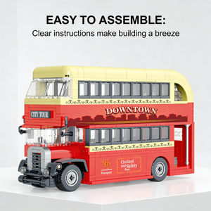Lucky Toys Hot Selling Building Block Tourist Bus Educational Toys Safe&amp;<strong>Study</strong> Set Durable Environmental <strong>Materials</strong> - Product Image 5