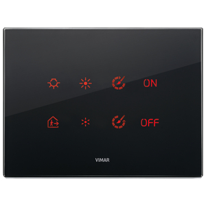 Vimar Touch Panel 8 Button Black Glass <b>Smart</b> Home Control Switch - Product Image 1