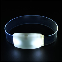 Décoration de fête TPU plat fibre optique diverses couleurs Led Bracelet LED clignotant Bracelet Led Bracelet