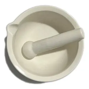 NERS Smooth Rounded Bottom Bowl Shape Porcelain 150ml Mortal And Pestle With Pouring Lip