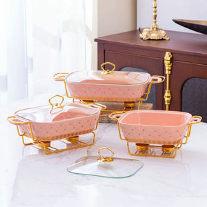 Nordic light luxe rectangulaire en céramique réchaud <span class=keywords><strong>bougie</strong></span> chauffage vaisselle domestique plaque de cuisson - Product Image 5