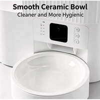 Distributeur automatique d'aliments et d'eau pour animaux de compagnie en acier inoxydable 2-en-1, 4L/3L, contrôle par bouton LCD, enregistrement vocal de 10 secondes, alimentation programmée