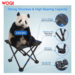 Tabouret pliant d'extérieur WOQI en aluminium, mini chaise de camping portable, chaise de pêche en tissu Oxford, pliable, couleur fleurie - Product Image 5