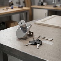 Cerradura de cajón de hierro de aleación de Zinc 138 para oficina, gimnasio, accesorio, cerradura de buzón, escritorio de ordenador de vidrio