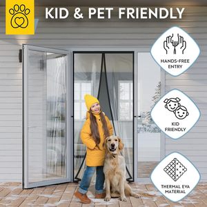 Cortina <span class=keywords><strong>de</strong></span> Puerta Magnética Térmica Aislante Transparente <span class=keywords><strong>de</strong></span> EVA AUGO con Función <span class=keywords><strong>de</strong></span> Mantener Abierto, Diseño Moderno, Hecho en China, 38x83 Pulgadas <span class=keywords><strong>para</strong></span> el Hogar - Product Image 6