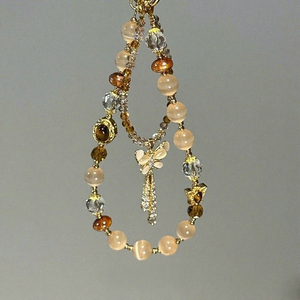 Llavero Retro de Lujo con Piedra Ojo de Tigre, Cadena para Teléfono, Accesorio Colgante para Bolso con Toque de Alta Gama - Product Image 2