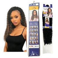 Extensions de cheveux synthétiques à tresser au crochet Water Wave Hair Passion Twist, trame unique, pour femmes noires, longues, style bohème, 22 pouces
