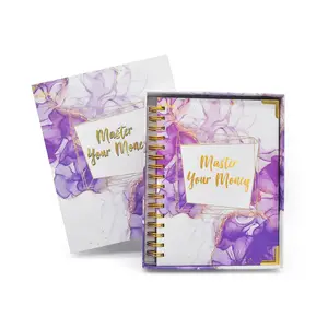 2024 Planner Notebooks Customizable Colorful Hot Golden Corner Spiral Notebook And Planner Custom Printing Agenda