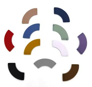 Marque-pages promotionnels en cuir PU en forme d'éventail, mignons, réutilisables, couleurs assorties, avec logo personnalisé, 4,9 cm x 4,9 cm - Product Image 5