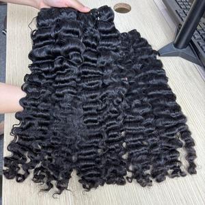 Cheveux birmans bouclés de la meilleure qualité, 100% cheveux humains, cheveux bruts vietnamiens un donneur - Product Image 1