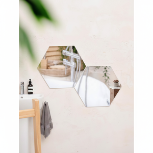 Hexagon Frameless Acrylic <b>Bath</b> <b>Mirror</b> Wall Mount Design - Product Image 3