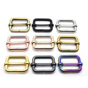 Recycled Metal Slide Buckles Tri-Glide Adjuster Suspender Strap Slider Bag Hardware