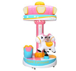 Kids Soft Play Indoor Carousel Electric <b>Mini</b> Ride Playground Equipment Spin Motorized White Horse Trojan Horse - Product Image 6