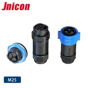 Jnicon M25 impermeable de alta corriente de 3 pines 50a conector de alimentación