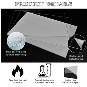 5''x6.9'' Hot Sale Custom Size Transparent Acrylic Board Durable Extruded Acrylic <b>Sheet</b> - Product Image 4
