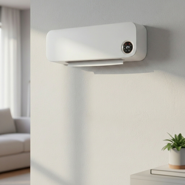 1000/2000W Wall Mounted Room Ptc Fan Heater White Color Wifi Control/remote Control Ptc Heater