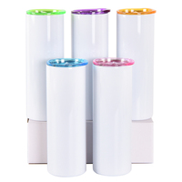 20oz 30oz Ounce RVS Heat Press Dubbelwandige Skinny Straight Geüpgradede Witte Sublimatie Wijnbeker Tumbler in Bulk