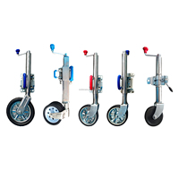 Cric de remorque de bateau marin pivotant robuste avec double roue, roue jockey de remorque, cric de langue de remorque à boulonner pour camping-car de bateau de camping-car