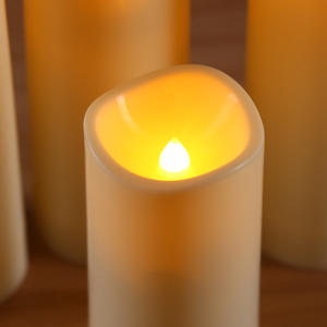 مصباح شمع إلكتروني <span class=keywords><strong>LED</strong></span> بلاستيكي مقاوم للماء مناسب للفنادق والزفاف لتنظيم المشاهد بصورة متأثرة بالضوء - Product Image 2