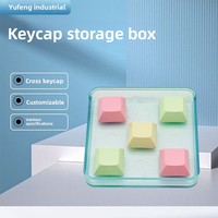 Boîte de rangement pour touches de clavier PC, testeur et organisateur de touches personnalisées haute transparence avec broches d'alignement, fabriqué en Chine