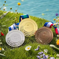 Médailles Souvenirs Champion Or, Vente Chaude Alliage Métallique Personnalisé avec Peinture Gravée pour Événements Modernes