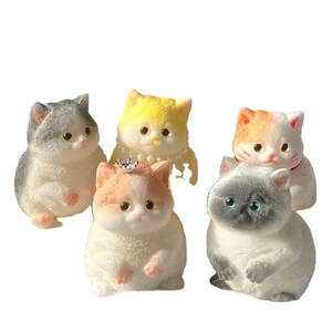 ตุ๊กตาแมวจำลอง ตุ๊กตาแมวอ้วน บรรเทาความเครียด ตุ๊กตาแมวไบโอนิค ของเล่นบีบ TPR รูปสัตว์น่ารัก - Product Image 6