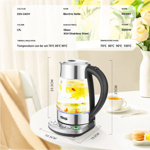 กาต้มน้ำไฟฟ้า Dsp Glass ขนาด 1.7 ลิตร ปิดอัตโนมัติ รักษาความร้อน ไร้สาย - Product Image 4