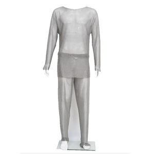 Ortaçağ avrupa tarzı Metal Chainmail bıçak geçirmez giyim yüksek kalite paslanmaz çelik T-shirt zincir posta üst giysi zırh - Product Image 3