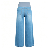 Jeans de maternité modernes pour femmes, coupe large, extensibles, en denim, style décontracté pour tous les jours