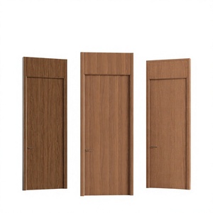 Puerta Interior Minimalista de Madera Maciza con Apertura Manual y Acabado Decorativo - Product Image 1