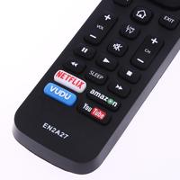 Télécommande de remplacement EN2A27 compatible avec les téléviseurs intelligents Hisense avec boutons Netflix, Vudu et YouTube