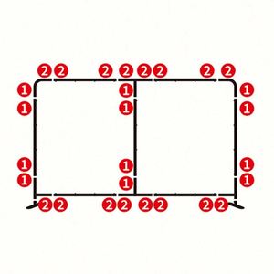 Soporte de Fondo Portátil de Tela Tensada de 8x8 pies, Estilo Retro, para Ferias Comerciales, con Diseño de Repetición Escalonada, para Impresión por Huecograbado, Suministros Promocionales para Fiestas - Product Image 2