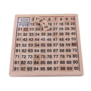 Деревянная сто математическая доска, Монтессори 1-100 подсчет последовательных чисел, цифровая игра для детей, Игрушки для раннего детства