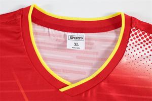 Maillot de tennis de table personnalisé par sublimation, imprimé dégradé, anti-humidité, séchage rapide, toucher doux, uniforme d'équipe de match, logo personnalisé - Product Image 4