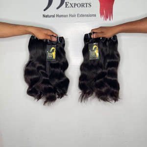 Proveedores de cabello virgen liso, ondulado y rizado sin procesar, proveedor de cabello humano virgen tipo mink, paquetes de cabello virgen indio negro natural. - Product Image 1