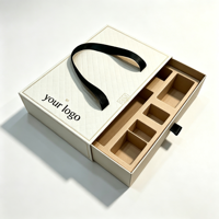 Boîte à cosmétiques personnalisée avec logo OEM, avec poignée et insert en papier - Emballage écologique en carton rigide pour soins de la peau, vente en gros