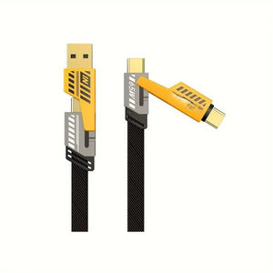 Cable USB Tipo C 4 en 1 <span class=keywords><strong>de</strong></span> 65 W y 2 m para Carga Rápida, Cable <span class=keywords><strong>de</strong></span> Datos <span class=keywords><strong>de</strong></span> Alta Velocidad para Teléfono <span class=keywords><strong>Móvil</strong></span>, iPhone y Computadora - Product Image 2
