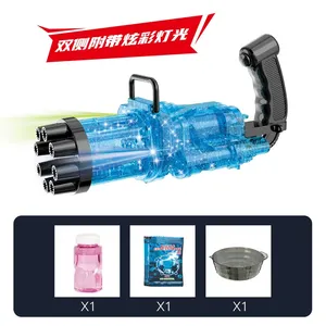 Pistola de Burbujas Automática de 8 Orificios, <span class=keywords><strong>Mega</strong></span> Gatling Gun 2026, Pistola de Burbujas de Jabón de Plástico para Niños, para Exteriores, Verano - Product Image 5
