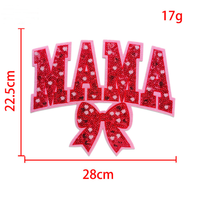 Vente en gros de patchs pour maman brodés fête des mères grande taille patchs pour maman brodés au fer sur chenille patchs pour vêtements à paillettes mixtes MAMA