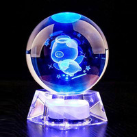 Nouveautés : Boule de Cristal en Verre Massif Gravée au Laser avec Lumière LED et Image Personnalisée
