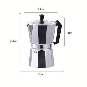Cafetera Italiana de Acero Inoxidable de Alta Calidad, Resistente al Calor, para el Hogar, Tipo <span class=keywords><strong>Moka</strong></span> - Product Image 3