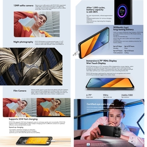 Nuovo Design POCO M6 Global Smart <span class=keywords><strong>Phone</strong></span> 8GB + 256GB lato impronta digitale <span class=keywords><strong>Android</strong></span> 14 3G 4G Smartphone Mobile - Product Image 3