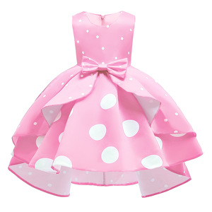 Abbigliamento per bambini Boutique ragazze a pois <span class=keywords><strong>vestito</strong></span> carino festa di compleanno sera festa di nozze <span class=keywords><strong>Elsa</strong></span> principessa <span class=keywords><strong>vestito</strong></span> per bambine - Product Image 1