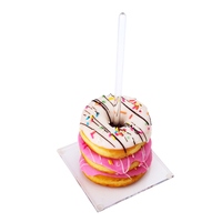 HÉNABLE Lot de 4 Présentoirs Modernes en Acrylique pour Donuts, Tour de Présentation de Desserts, Support pour Bagels, Donuts, Fêtes, Noël, Anniversaire, Nouvel An