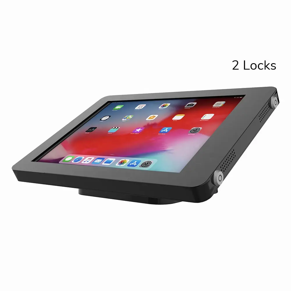 Soporte para tableta para iPad Pro, soporte de mostrador POS de Metal de 12,9 pulgadas, uso montado en la pared de escritorio con soporte de bloqueo antirrobo, soporte para roca