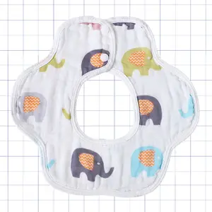 Personalizable impermeable suave ajustable Niño eructo paño infantil 360 grados giratorio recién nacido Bandana Baberos