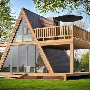 Lüks 2 yatak odası prefabrik ev üçgen ev prefabrik ahşap ev - Product Image 1