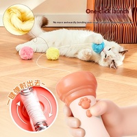Jouet électrique pour chat, canne à pêche de type catapulte, lanceur rétractable, baguette de stimulation automatique, matériau ABS, utilisation en intérieur, aide les chatons