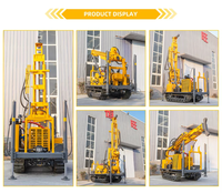 Machine de forage de puits d'eau industrielle Hengwang 200m, combinée diesel-pneumatique, pour l'irrigation agricole