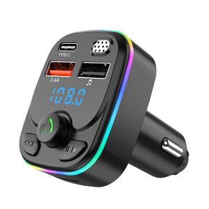 Lecteur MP3 de voiture Type-C Chargeur rapide Mains libres PD QC3.0 5.0 Transmetteur FM automatique Type-C Double USB - Product Image 4